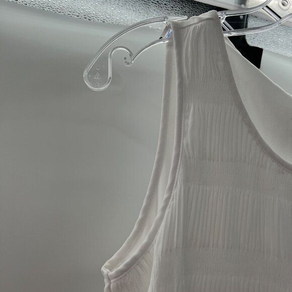 Elle Women's Textured Sleeveless Top White Size Small - Picture 3 of 9